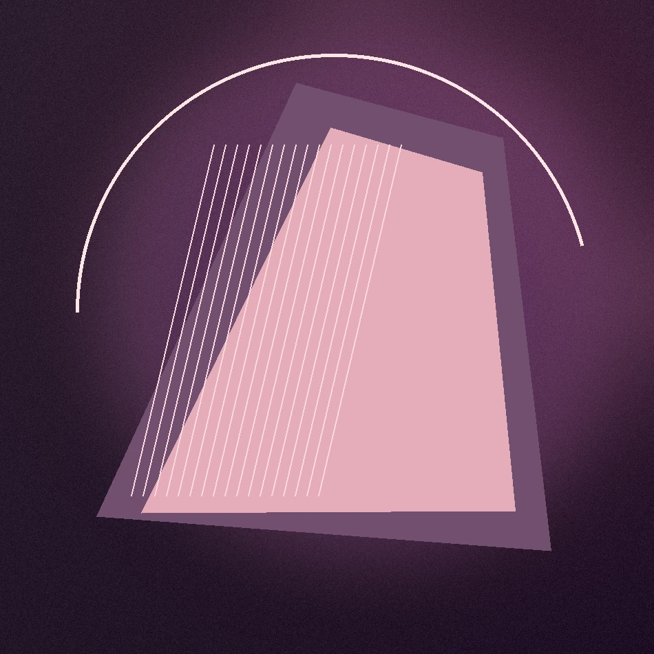 Original blush and mauve geometric artwork representing Nostalgie